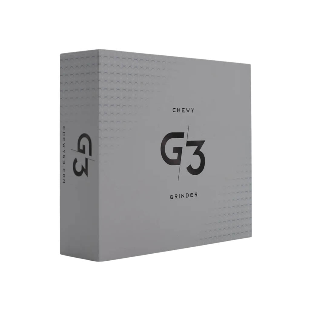 Chewy G3 Deluxe Electronic Grinder grey packaging box