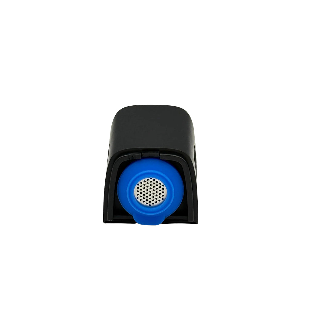 Close-up front view of the Fenix+ Mini / Mini+ Full Mouthpiece showing the blue filter screen.