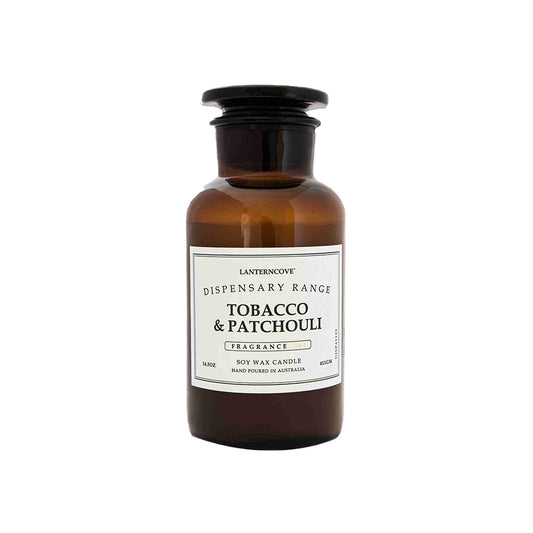 Dispensary Candle 14.5oz - Tobacco & Patchouli