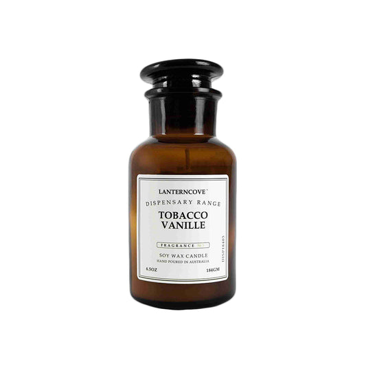 Lanterncove Dispensary Candle 6.5oz Tobacco Vanille bottle