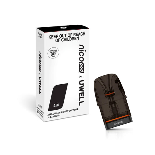 Nicopod x Uwell Refillable pODS 0.6ohm package content