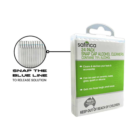 Satinca Snap Cap Alcohol Cleaners - 24pc