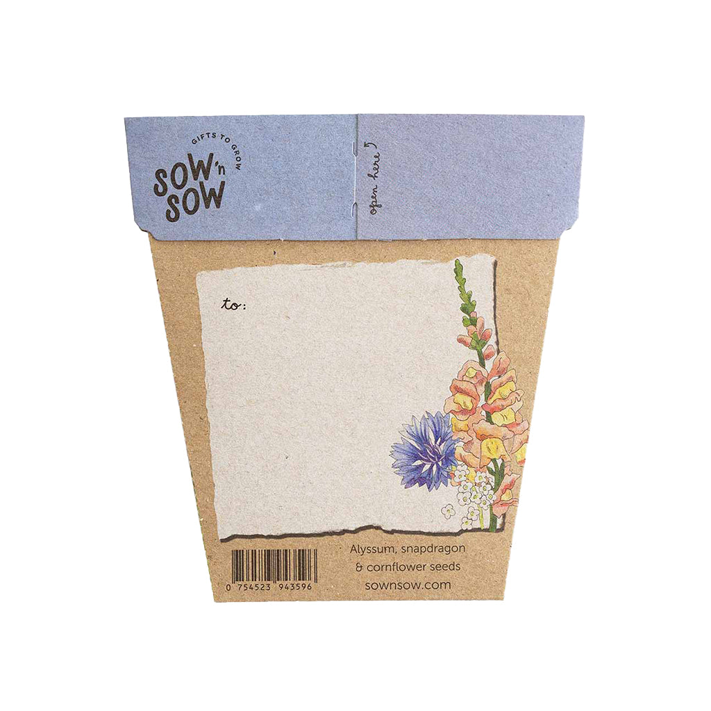 Sow n Sow Gift of Seeds Mum Back View
